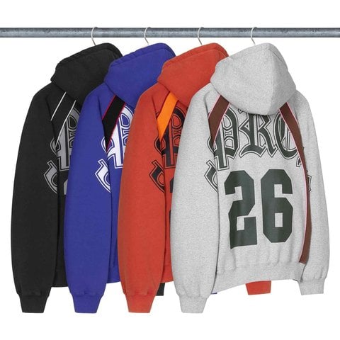 Supreme Paneled Zip Up Hooded Sweatshirt